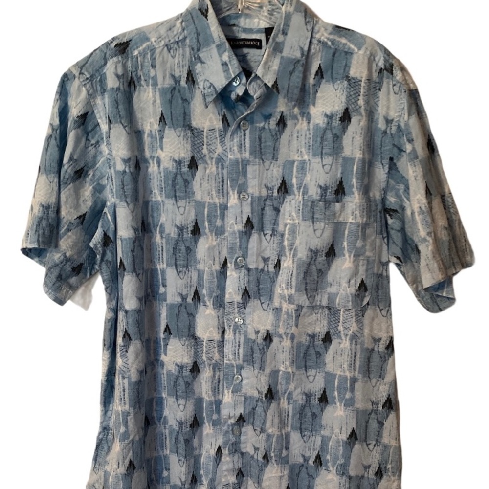 Knightsbridge Men’s Shirt Fish Design Medium
